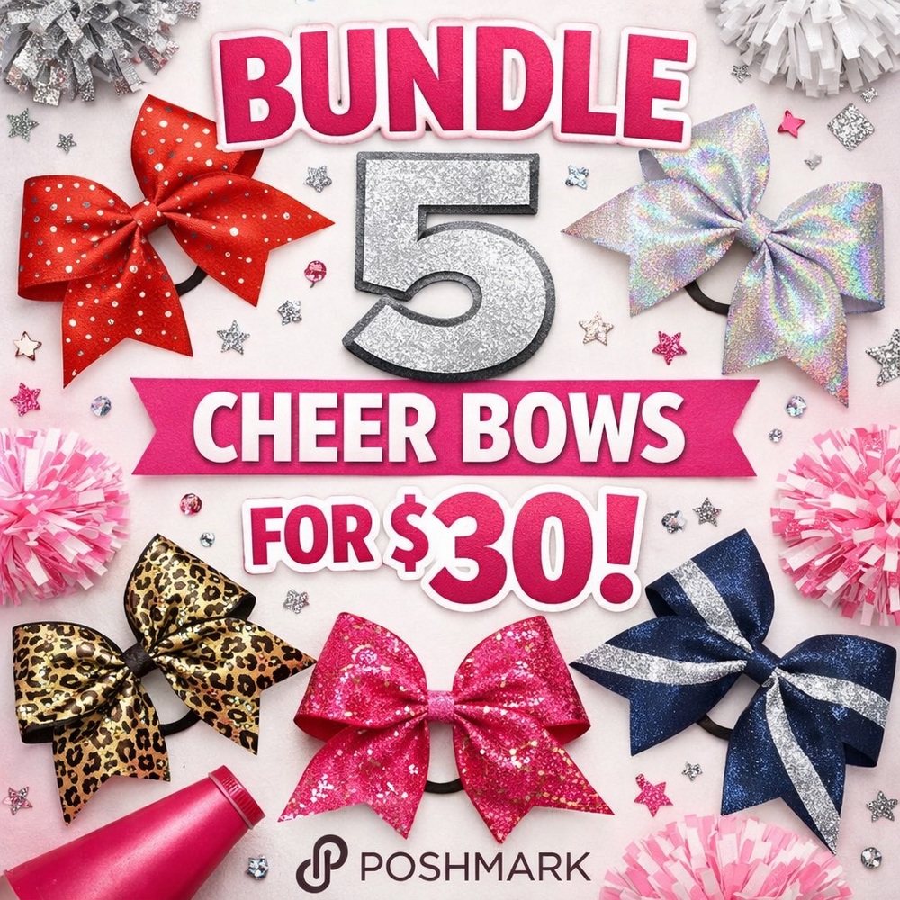 Bundle 5 Cheer Bows - $30